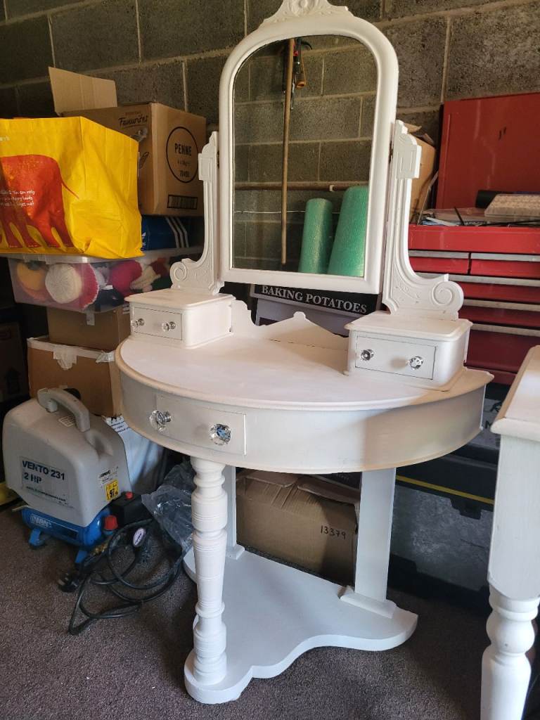 Painted vintage french dressing table