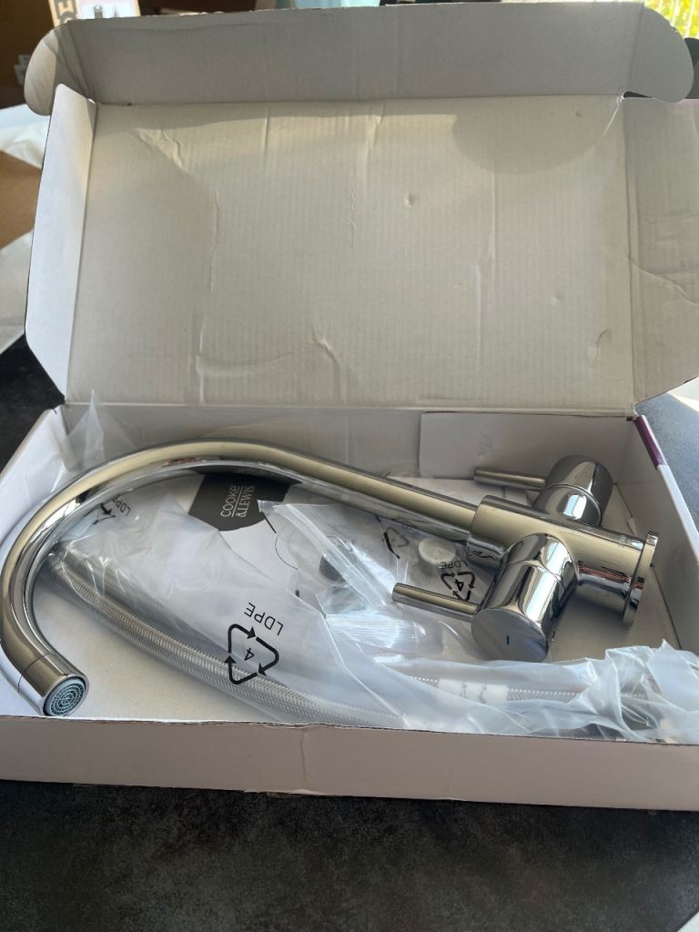 Cooke & Lewis Amsel Kitchen Mixer Tap - NEW, Chrome Finish