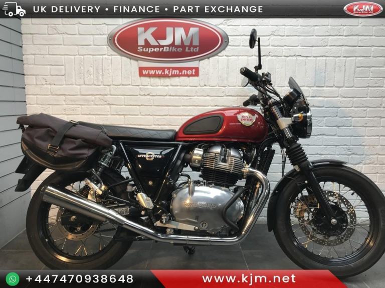 ROYAL ENFIELD INTERCEPTOR 650 TWIN, 2021/21, JUST 3428, MILES IN RED WITH EXT...