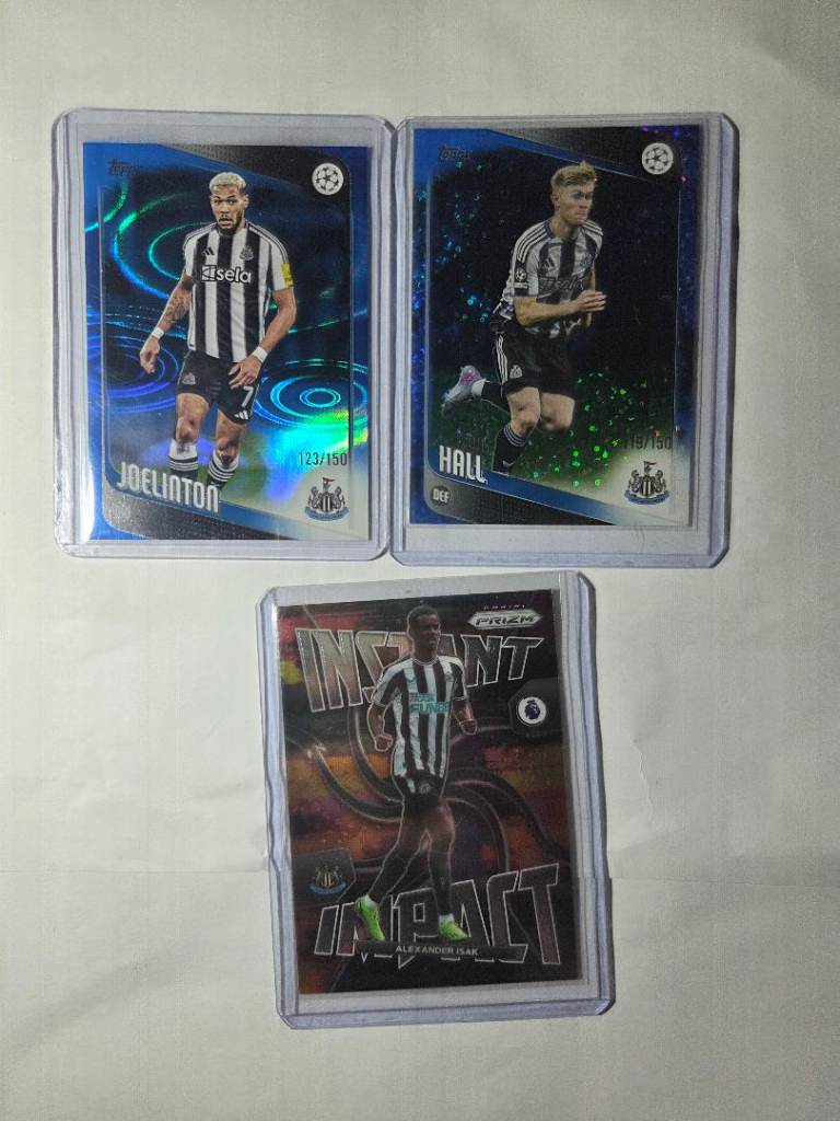 Rare Newcastle United Card Bundle - 2 Numbered /150! Joelinton & Lewis Hall
