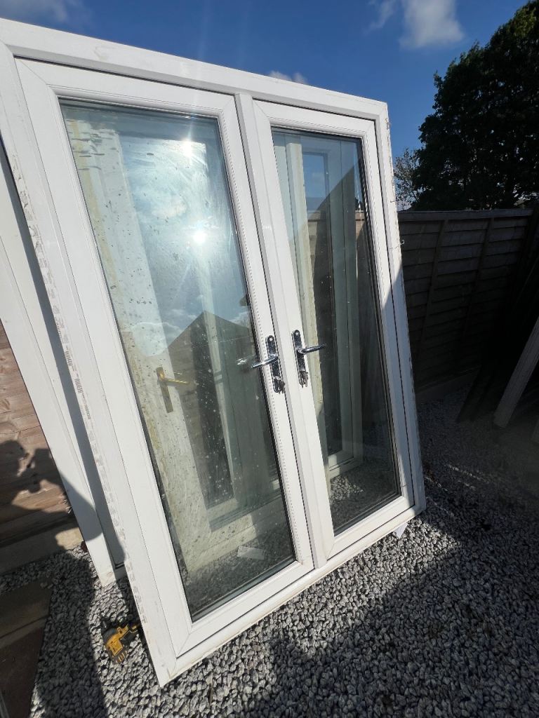 White UPVC French doors (Set 8)