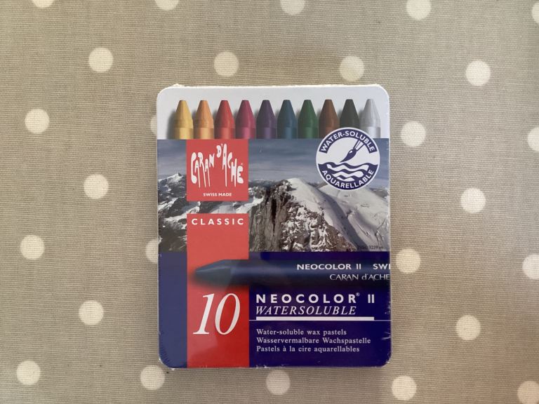 NEW Caran D’ache - 10 Neocolor II Watersoluble Wax Pastels