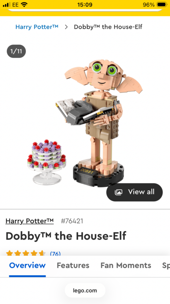 Dobby- Harry Potter Lego