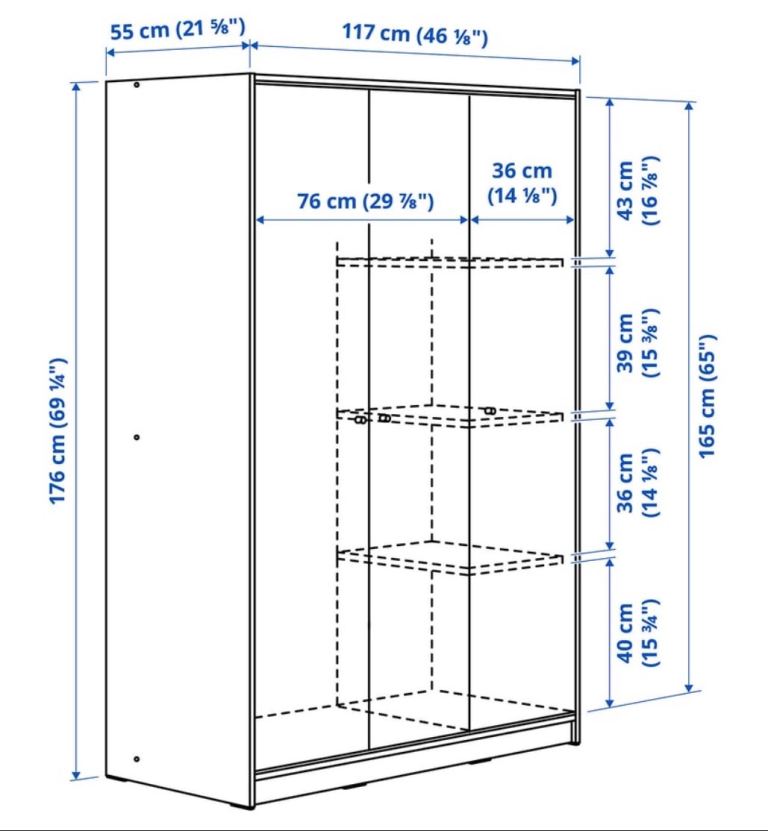 2 x wardrobe available (assembled) 