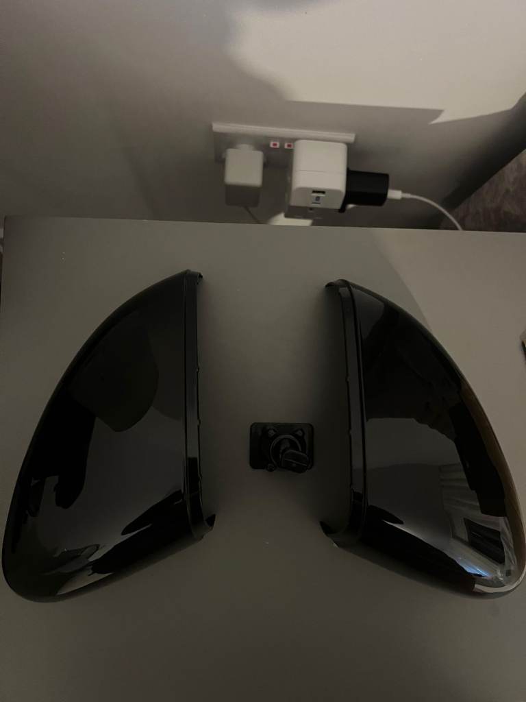 ​Pair Gloss Black Side Wing Mirror Cover Caps - M-Style Performance for BMW / VW Golf (