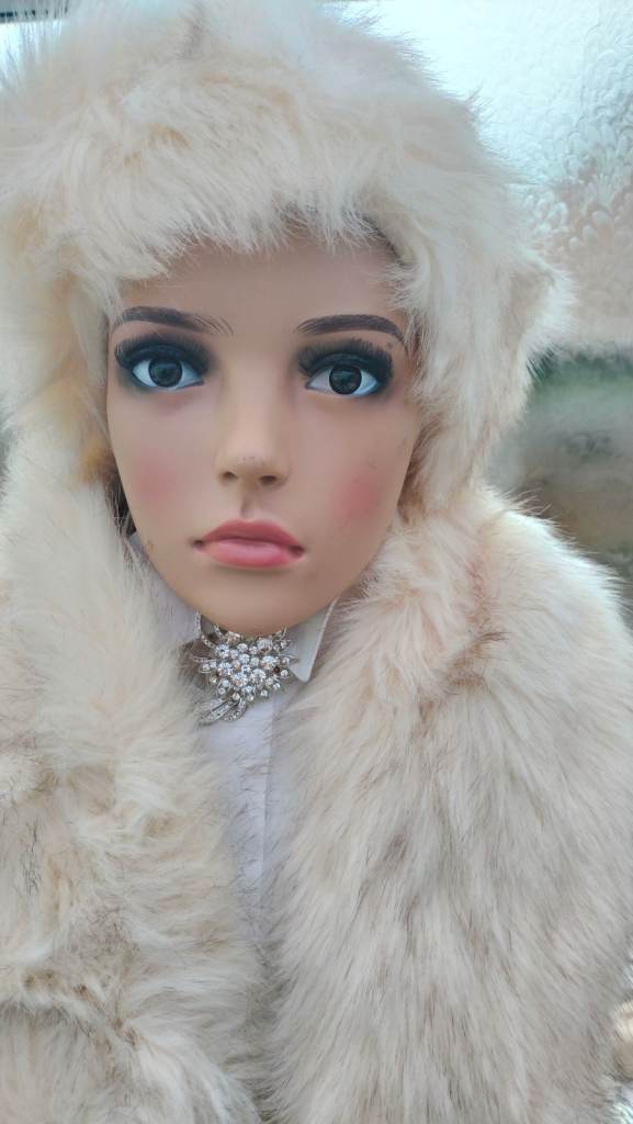 Faux Fur Russian Head Band and Mink style faux fur Stole 