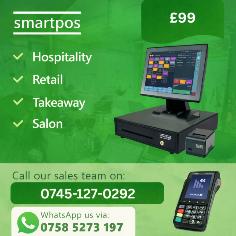15” NEW EPOS System Retail Hospitality Salon Takeaway Restaurant With Software