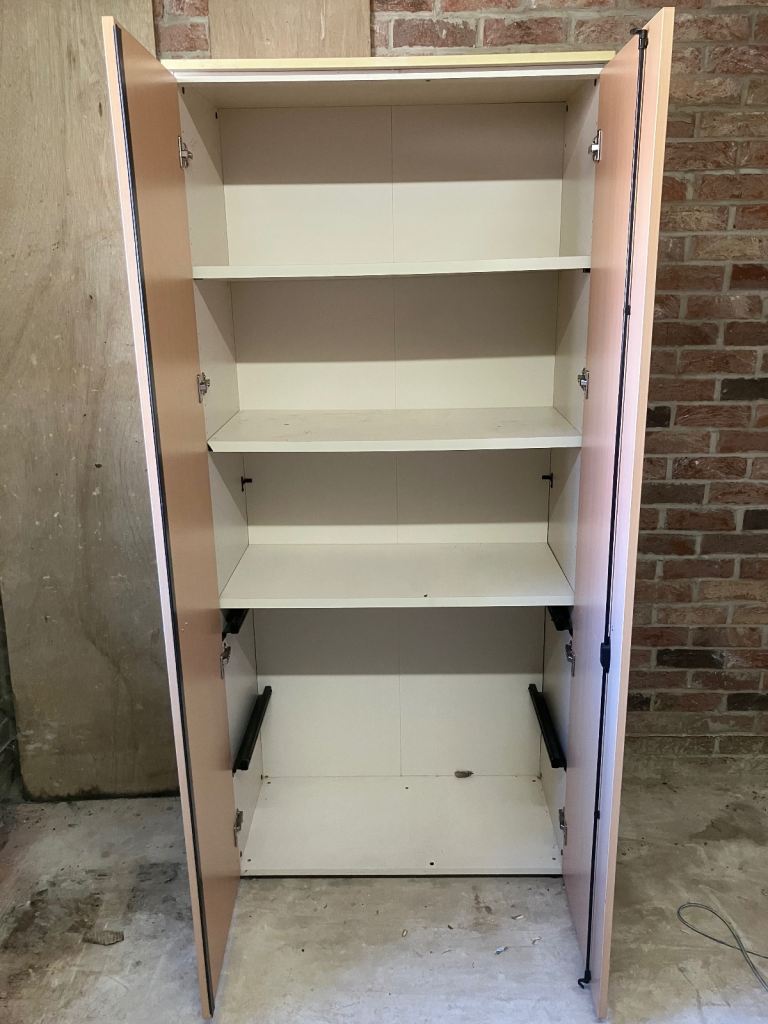 Large Solid Storage Cupboard Wardrobe - office, garage storage Good Condition
