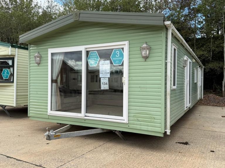 3 Bed 42x14ft Offsite Self Build Static Caravan - Patio Doors, Sofas, DG, CH