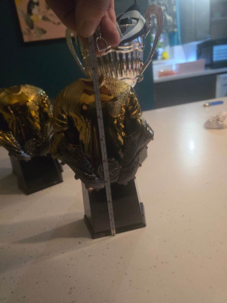 Football trophies and medals 