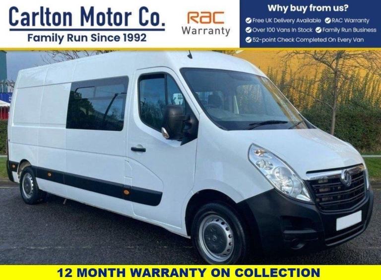 2016 Vauxhall Movano F3500 L3H2 [ WELFARE / CREW+TOILET ] Van LWB CDTI 125 Welfa
