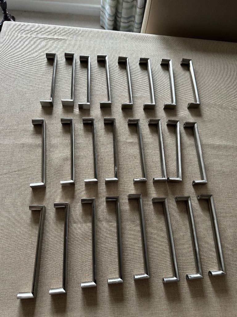 Brushed Nickel effect kitchen handles x 24