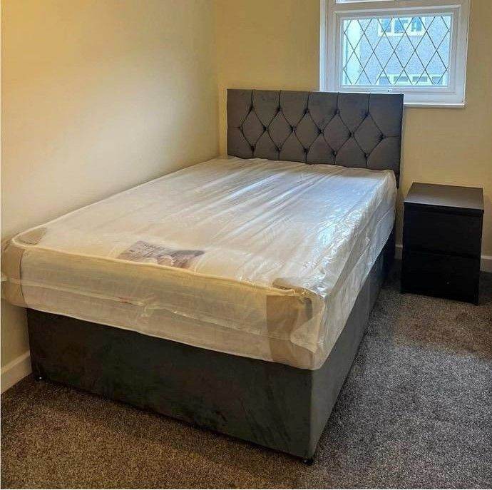 image for Divan  Double Bed with Mattress – Limited Time Offer  