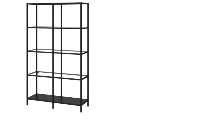 IKEA black shelves
