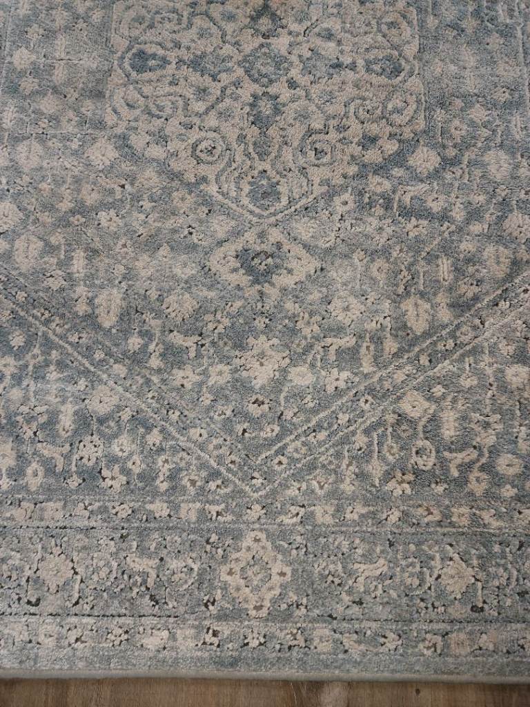 Blue patterned rug