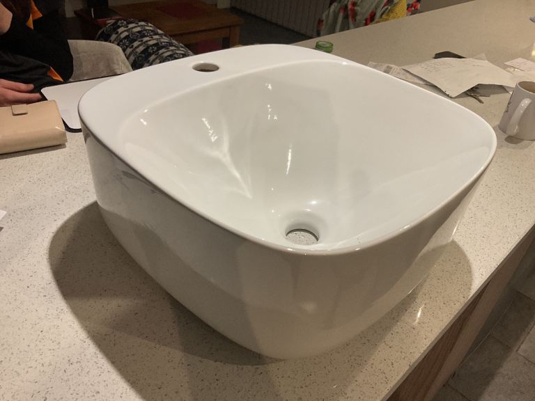 Porcelanosa countertop sink