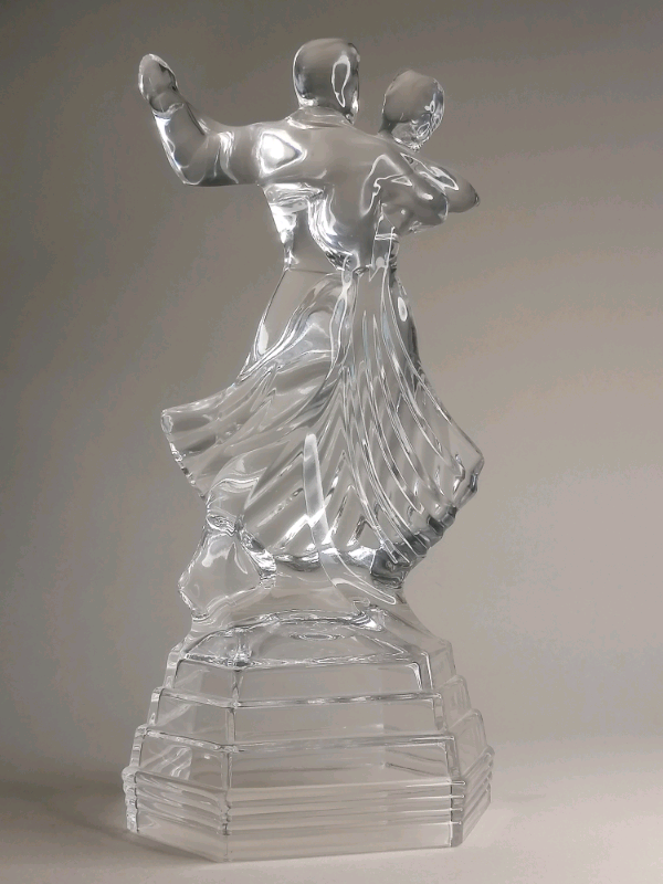 Crystal Dancing Couple Figurine 10" by Rock Crystal