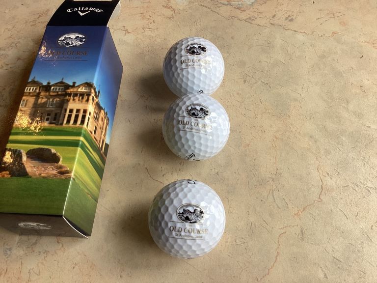 St andrews  Old Course golf balls, boxed 3 pack new