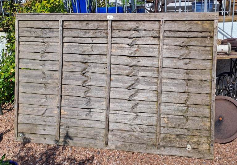 Wooden 4'x6' Garden Fence Panel – Used Condition