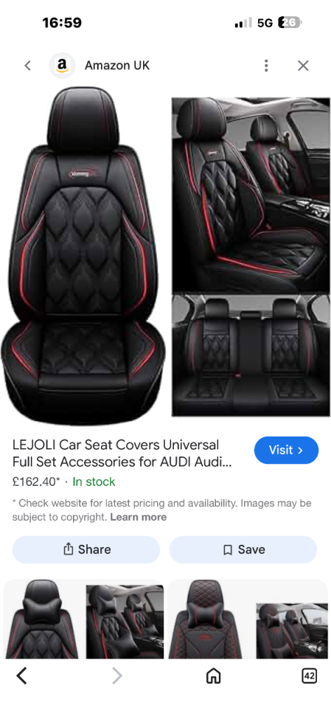 Brand new full set of seat covers with headrest covers bargain £50