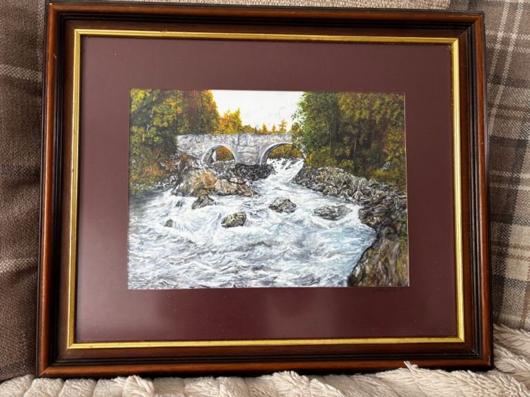 Framed print of Bridge of Feugh