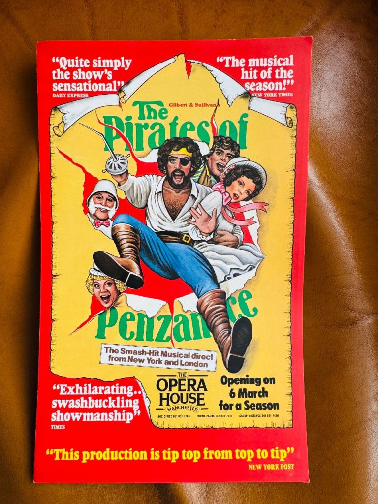 Vintage Flyer for The Pirates of Penzance at The Opera House