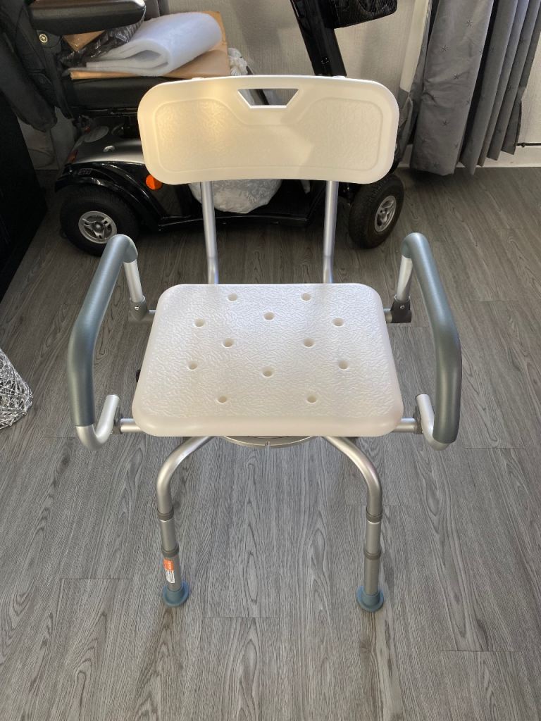 Bath/shower Chair,made by Vevor. Non-slip, Adjustable, with Flip Arms ., 360 degree Swivel. NEW.