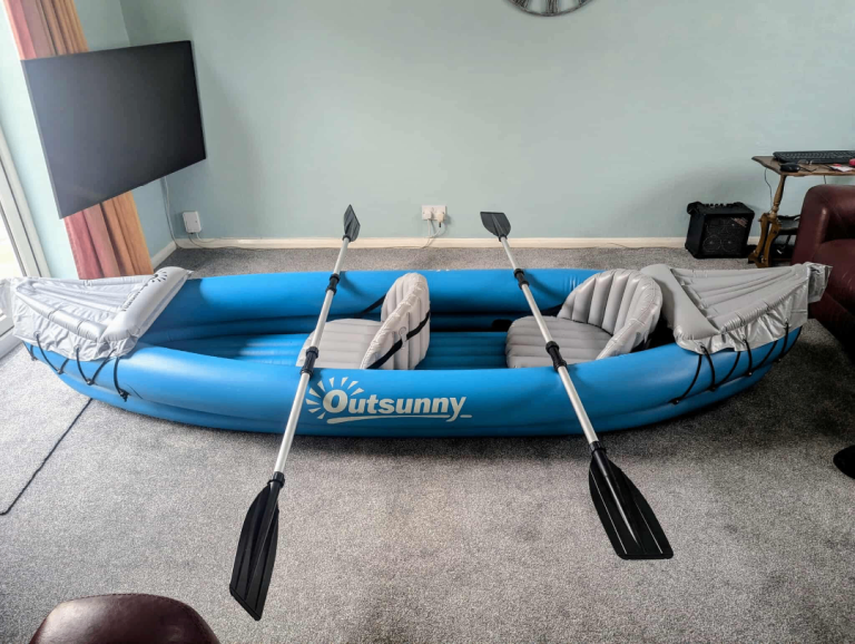 Outsunny Inflatable Kayak Canoe. Two seater in hardly used condition.