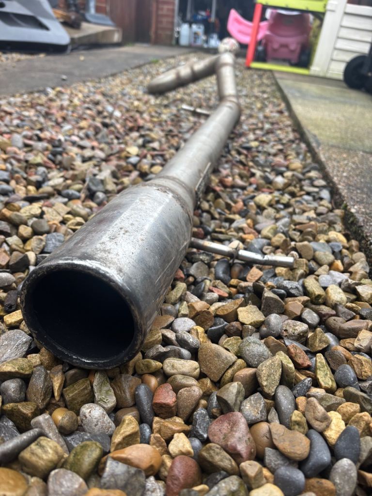 Custom fabricated VW Golf 1.9 TDI straight pipe exhaust 