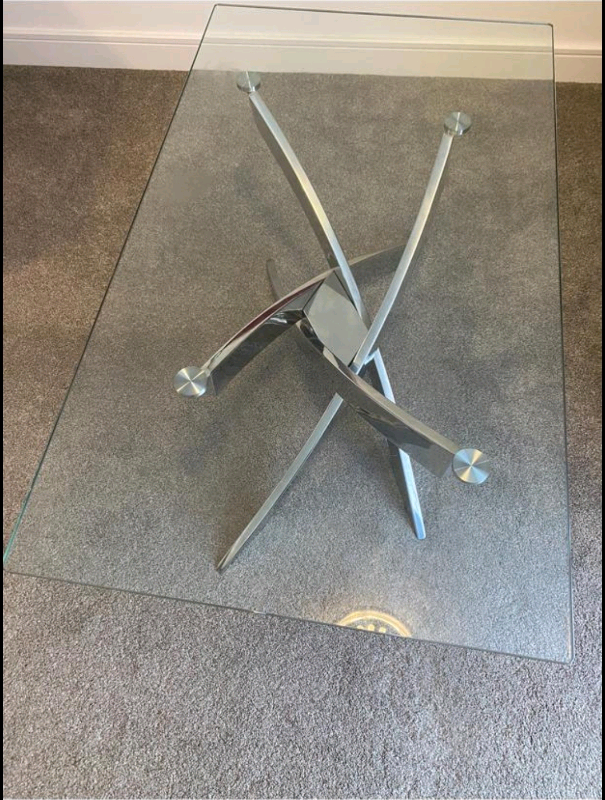 High quality modern design glass top coffee table