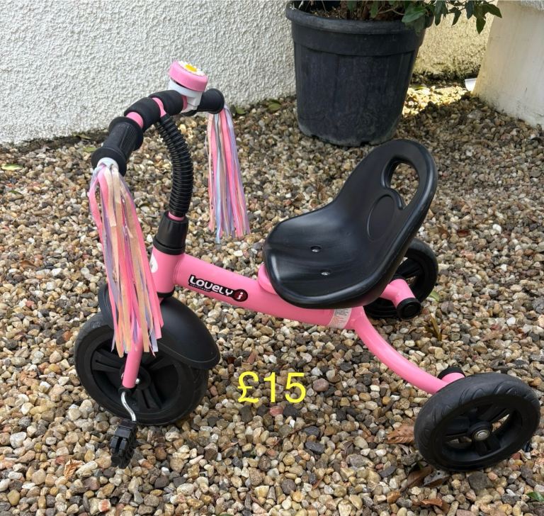 SOLD  Pink Kids Tricycle - 3-Wheel Bike
