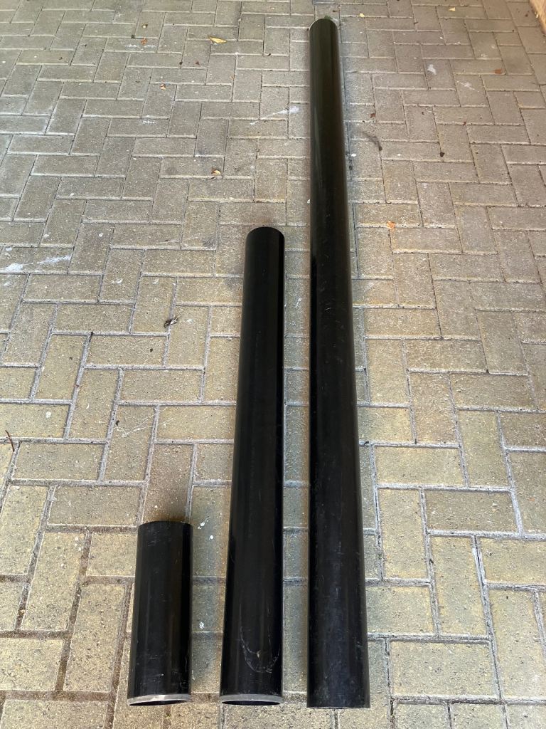 FloPlast Push-Fit Single Socket Soil Pipe Black 110mm offcuts