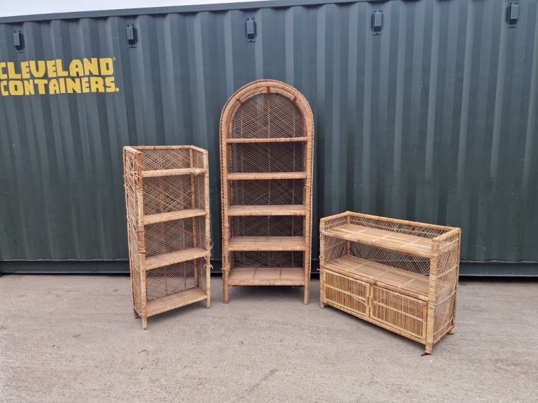 Three Pieces Of Wicker Rattan Furniture