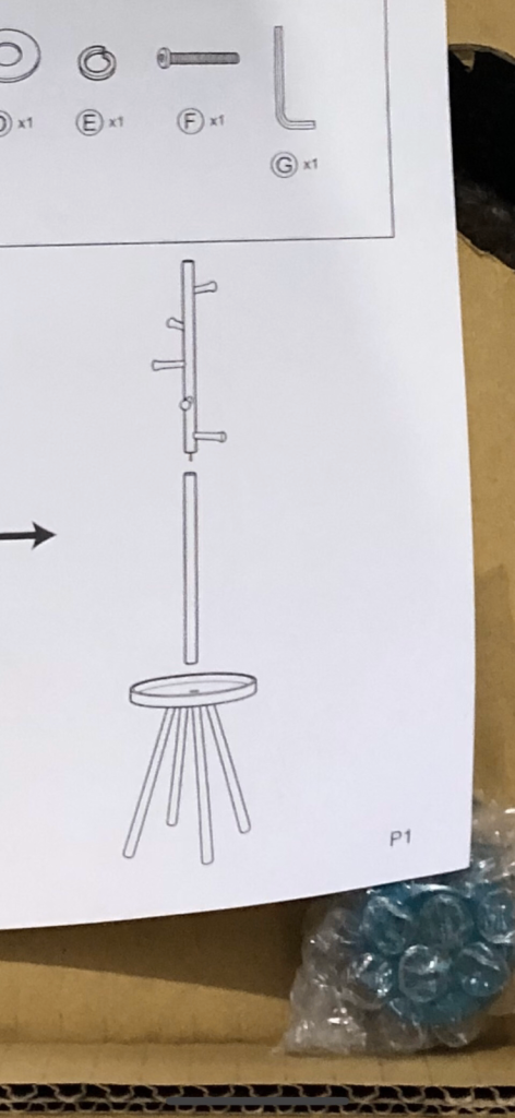Brand New Retro Style Table with Coat Stand