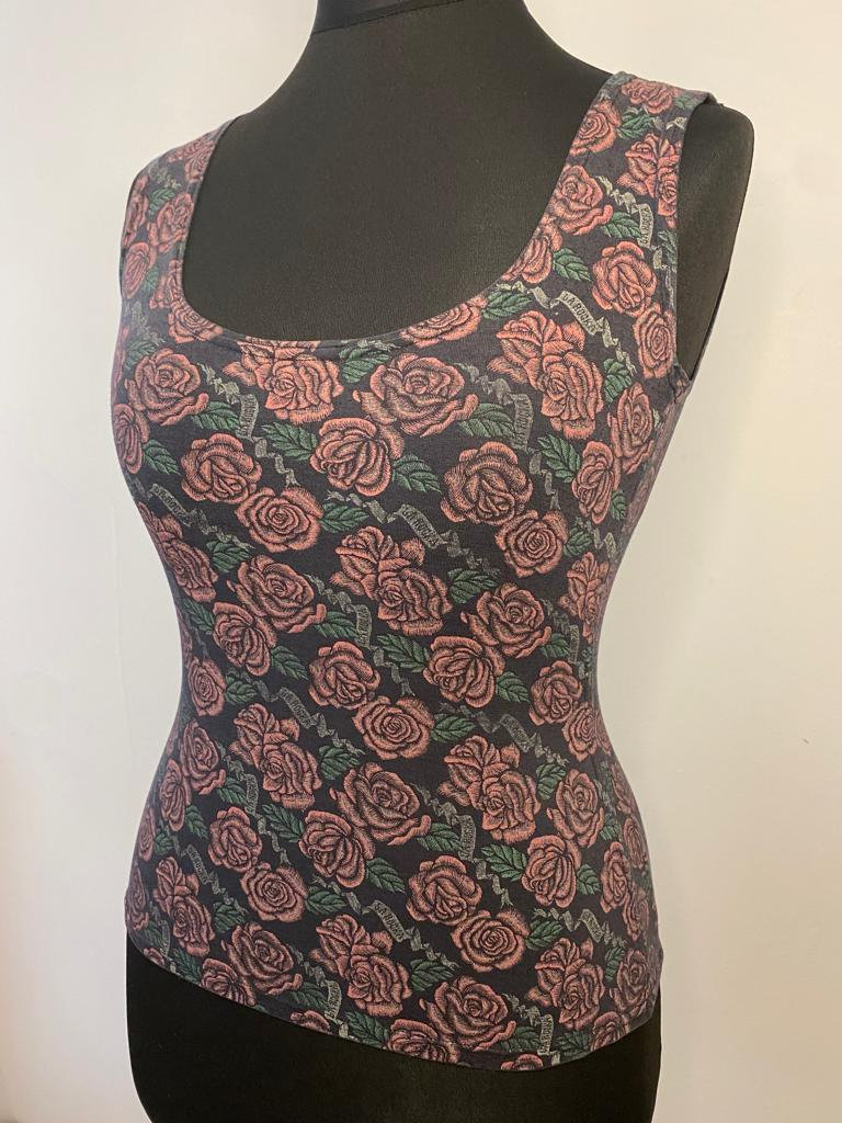 image for JOHNSON’S (LONDON) La Rocka Roses Singlet c1983