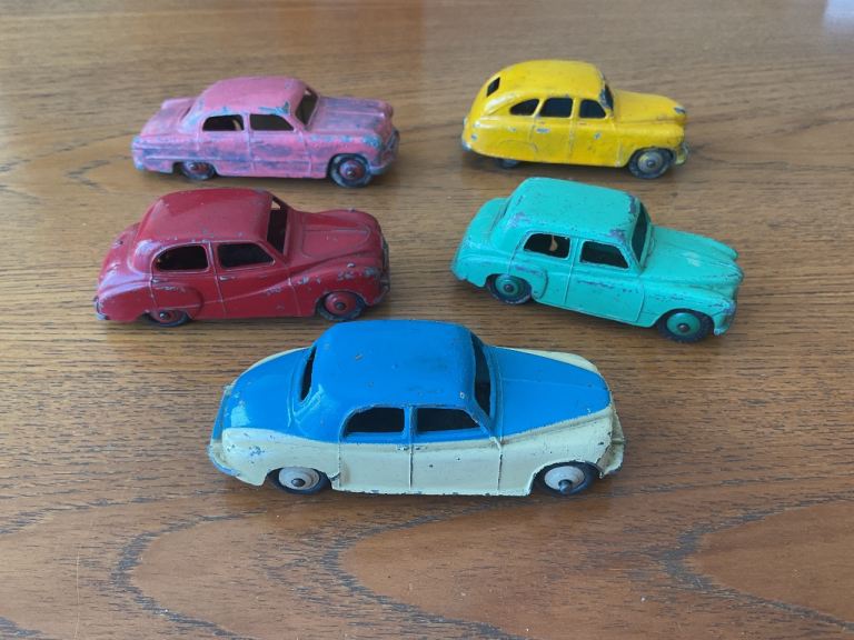 SET OF 5 VINTAGE DINKY 1950’s  Die Cast Toy Cars.