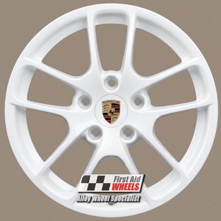 R667W Swap PORSCHE BOXSTER CAYMAN 981 4X 18'' GENUINE GLOSS WHITE ALLOY WHEELS