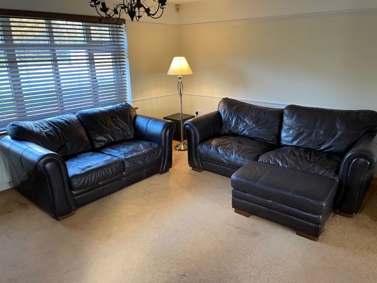 image for Dark Brown leather Sofa set 