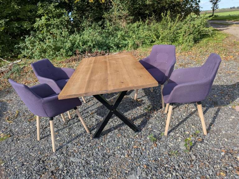 Wooden Table with 4 Chairs