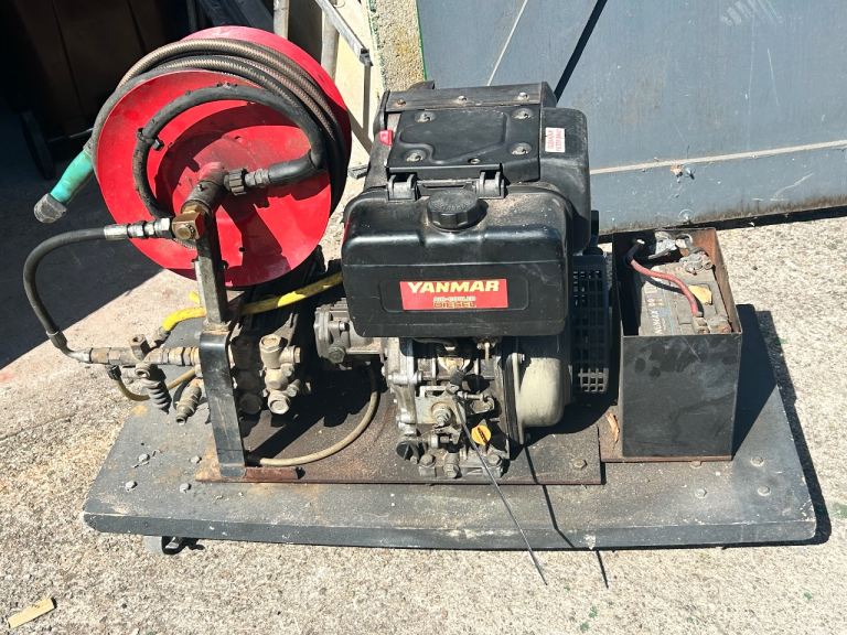 Industrial Diesel Power Washer - Yanmar Engine Hose Reel and Electric Start Jet Wash 