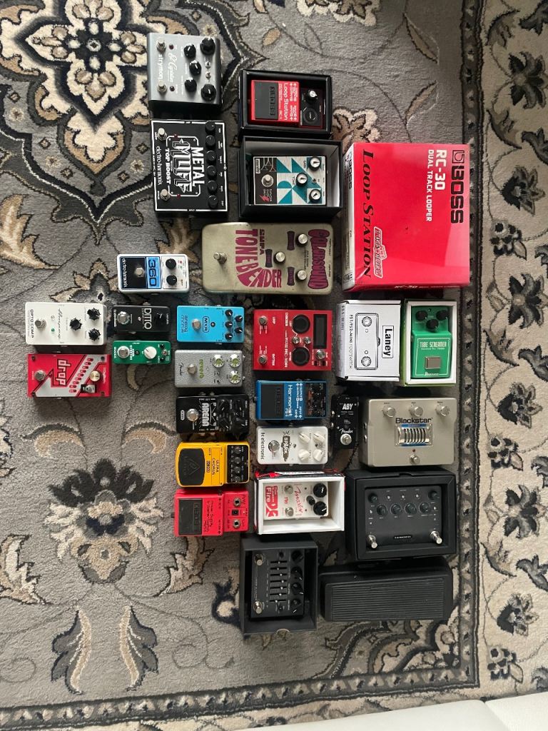 Guitar effects pedals boss ehx tc helicon fractal neural line 6 zoom etc