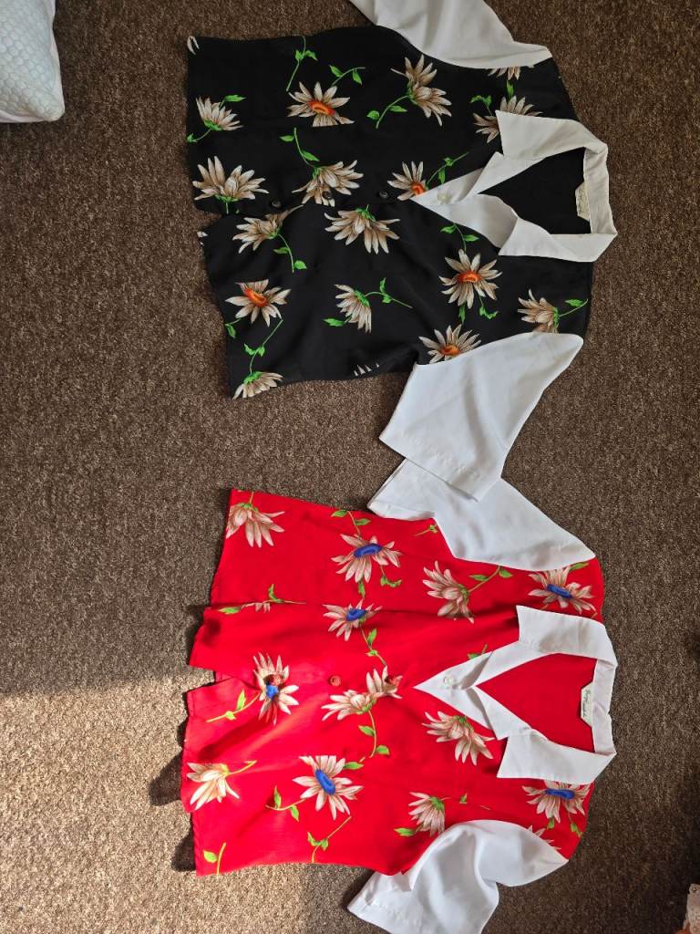 Design Essentials Floral Blouses - Red & Black, Good Condition