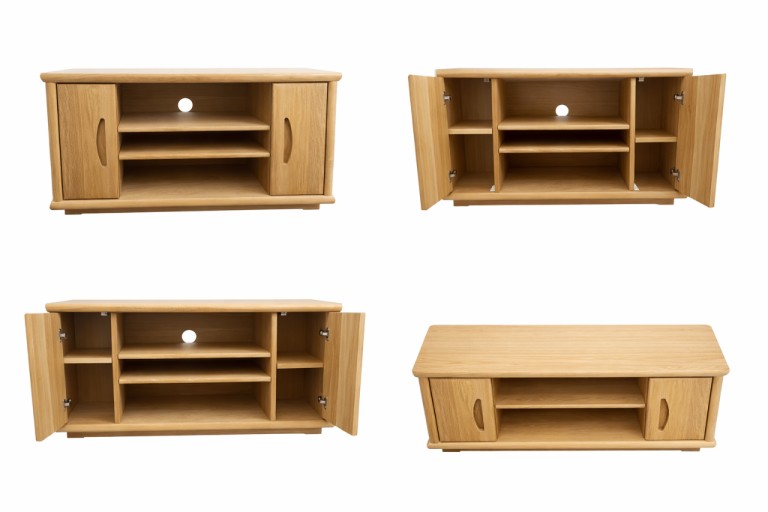 Solid Oak TV Stand / Cabinet  Approx 37" wide x 19" wide x 22" tall.