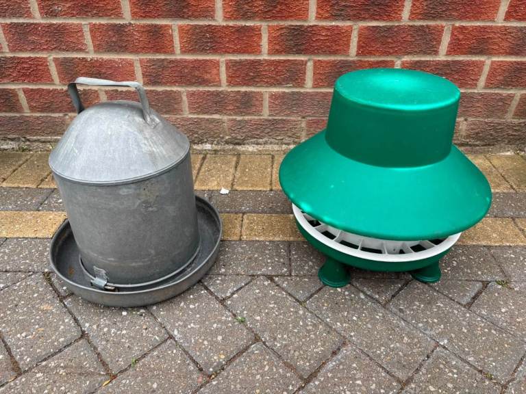 POULTRY FEEDER & WATER FEEDER  BOTH IN VGC £35.00 ONO FOR BOTH