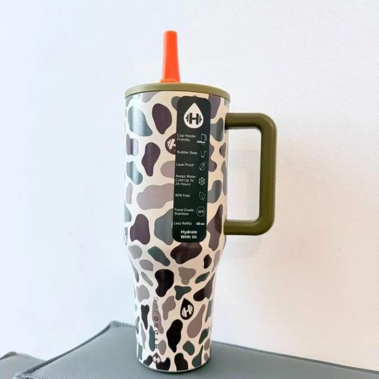HydroJug 40oz Insulated Tumbler with Handle and Straw – As Good As New