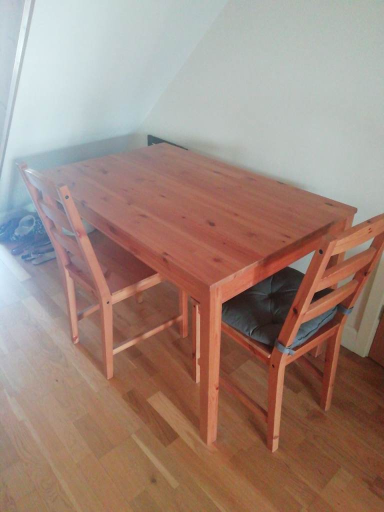 Wooden table and chairs