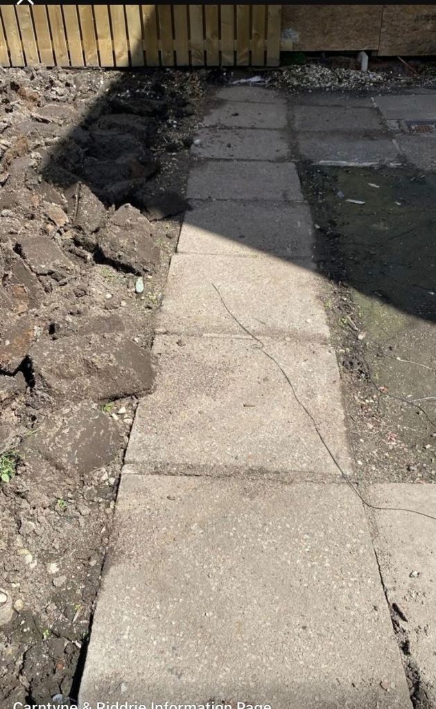 Used Concrete Paving Slabs - Garden Pathway Project