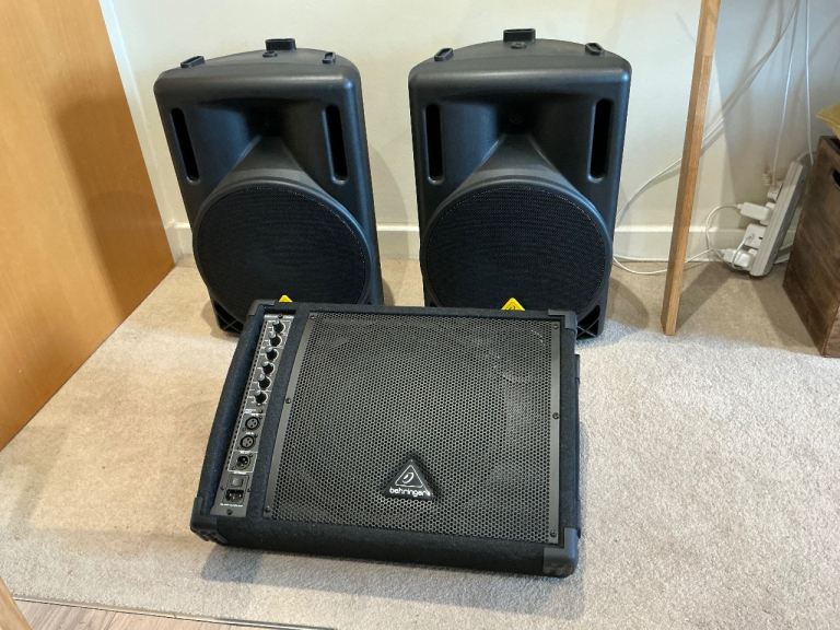 BERHINGER SPEAKERS AND MONITOR PA SYSTEM 550w BOXED