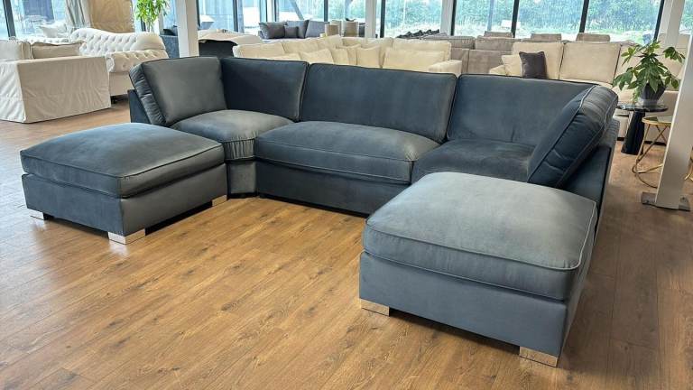 🚛Hot Discount❤️Luxury DYLAN U-Shape Sofa Jumbo Cord ❤️7 Seater + Corner❤️25% OFF😘COD💫