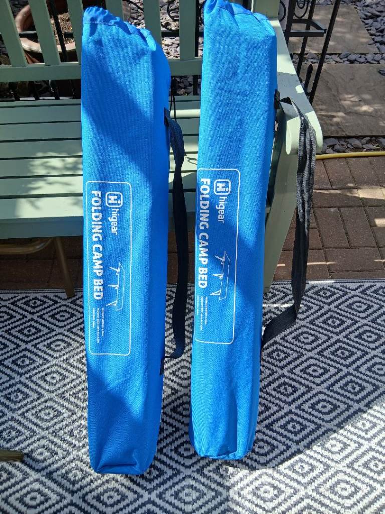 2 x HiGear folding camping beds